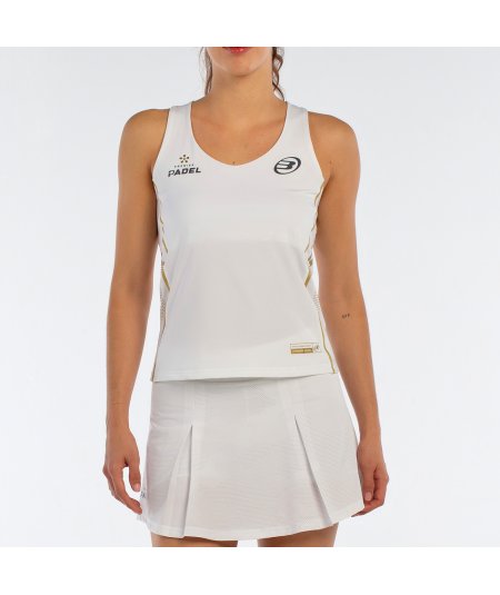 tienda de padel Madrid, tienda de padel online, tienda de padel españa, tienda de padel en linea, CAMISETA BULLPADEL ACORA BLANC