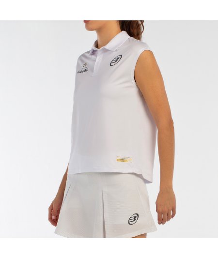 tienda de padel Madrid, tienda de padel online, tienda de padel españa, tienda de padel en linea, POLO BULLPADEL ACIDO BLANCO