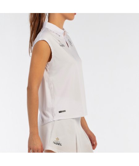 tienda de padel Madrid, tienda de padel online, tienda de padel españa, tienda de padel en linea, POLO BULLPADEL ACIDO BLANCO