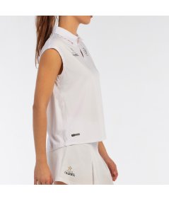 tienda de padel Madrid, tienda de padel online, tienda de padel españa, tienda de padel en linea, POLO BULLPADEL ACIDO BLANCO