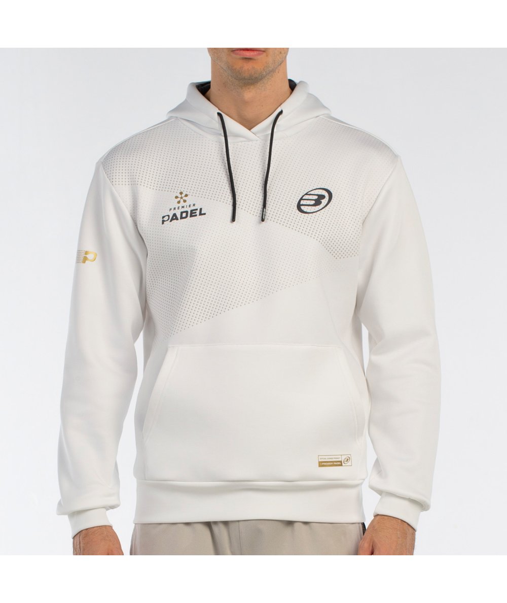 tienda de padel Madrid, tienda de padel online, tienda de padel españa, tienda de padel en linea, SUDADERA BULLPADEL BAQUE BLANC