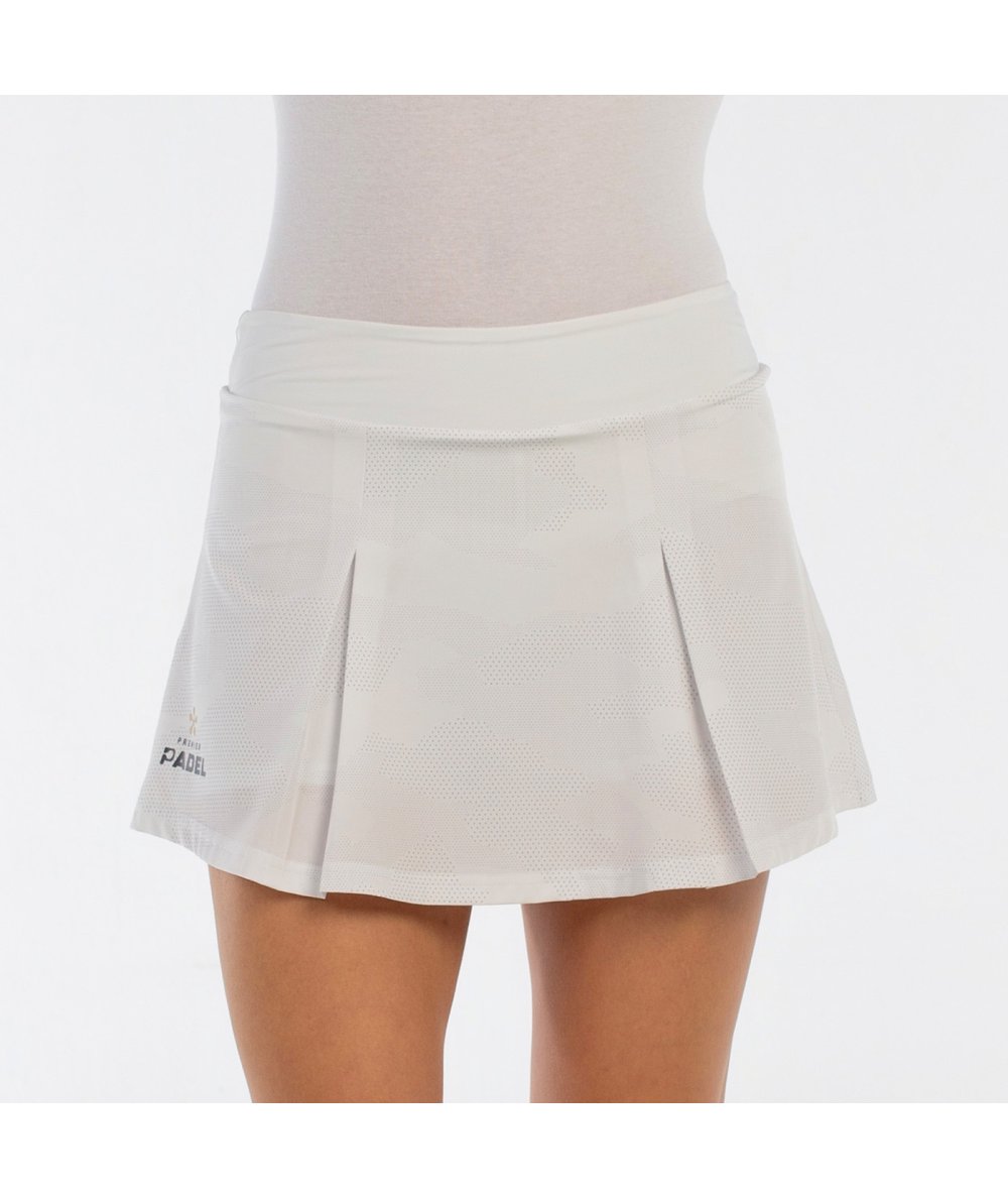 tienda de padel Madrid, tienda de padel online, tienda de padel españa, tienda de padel en linea, FALDA BULLPADEL ADOSO BLANCO