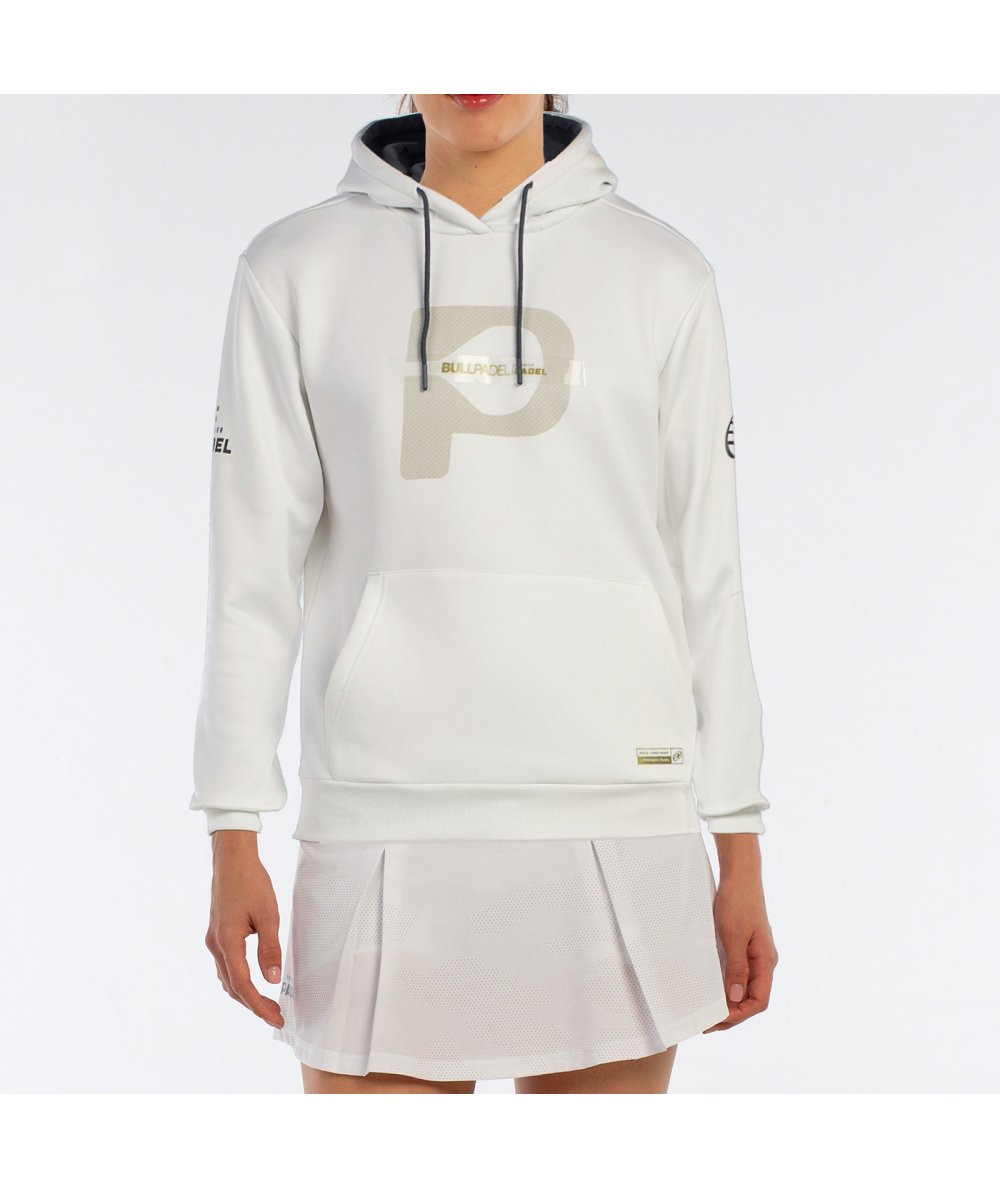 tienda de padel Madrid, tienda de padel online, tienda de padel españa, tienda de padel en linea, SUDADERA BULLPADEL AEREA BLANC