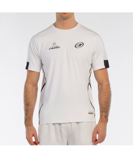 tienda de padel Madrid, tienda de padel online, tienda de padel españa, tienda de padel en linea, CAMISETA BULLPADEL BORNI BLANC