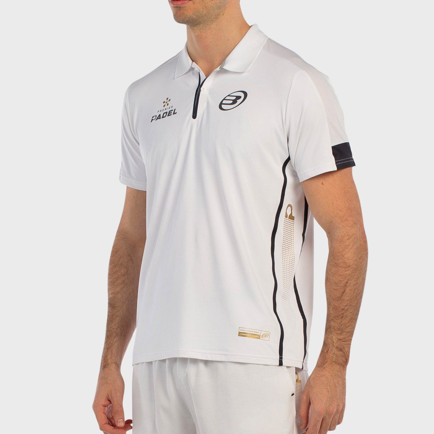 tienda de padel Madrid, tienda de padel online, tienda de padel españa, tienda de padel en linea, POLO BULLPADEL BOGUE BLANCO