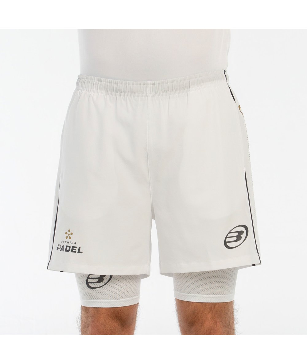 tienda de padel Madrid, tienda de padel online, tienda de padel españa, tienda de padel en linea, SHORT BULLPADEL BARDE BLANCO