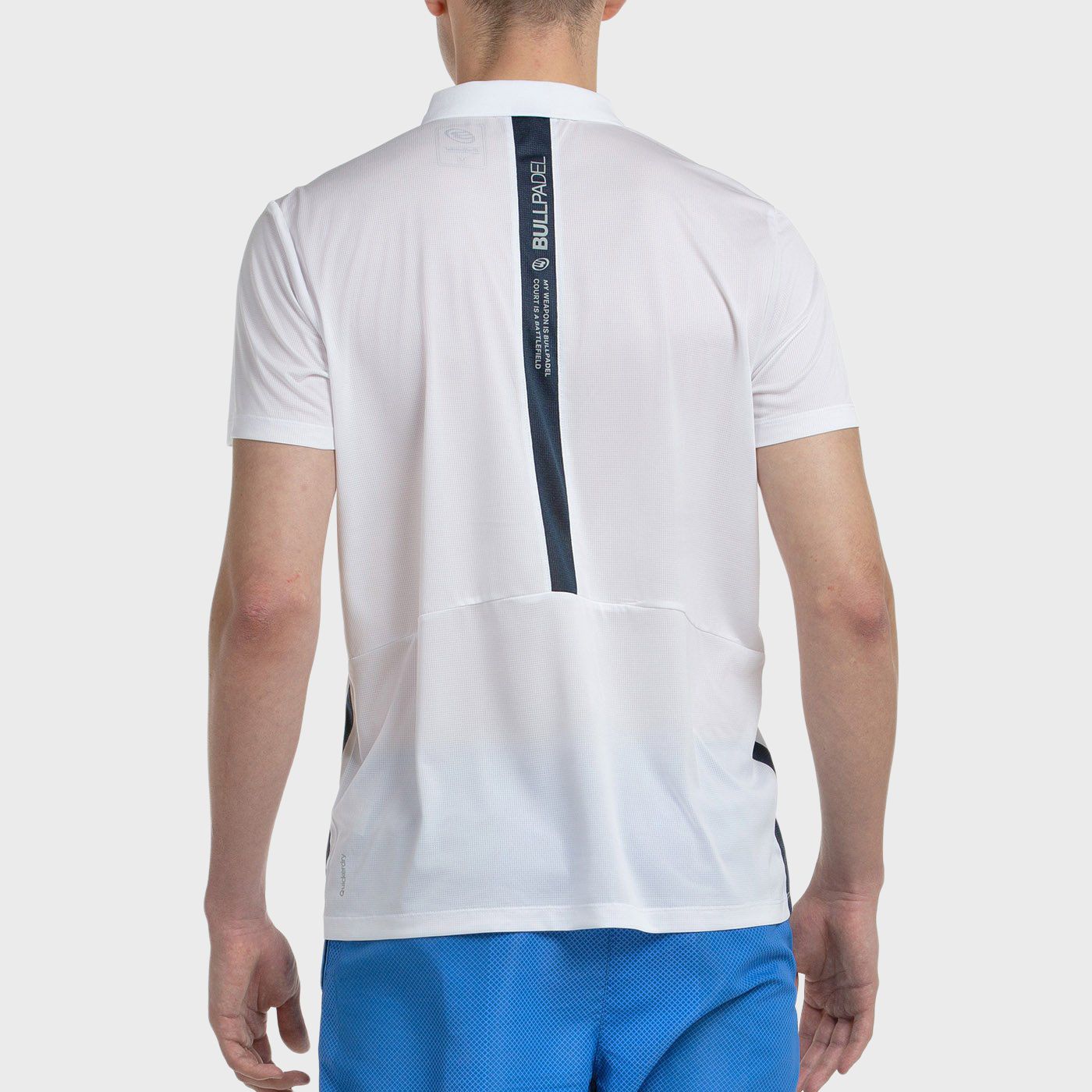 tienda de padel Madrid, tienda de padel online, tienda de padel españa, tienda de padel en linea, POLO BULLPADEL BALTO BLANCO