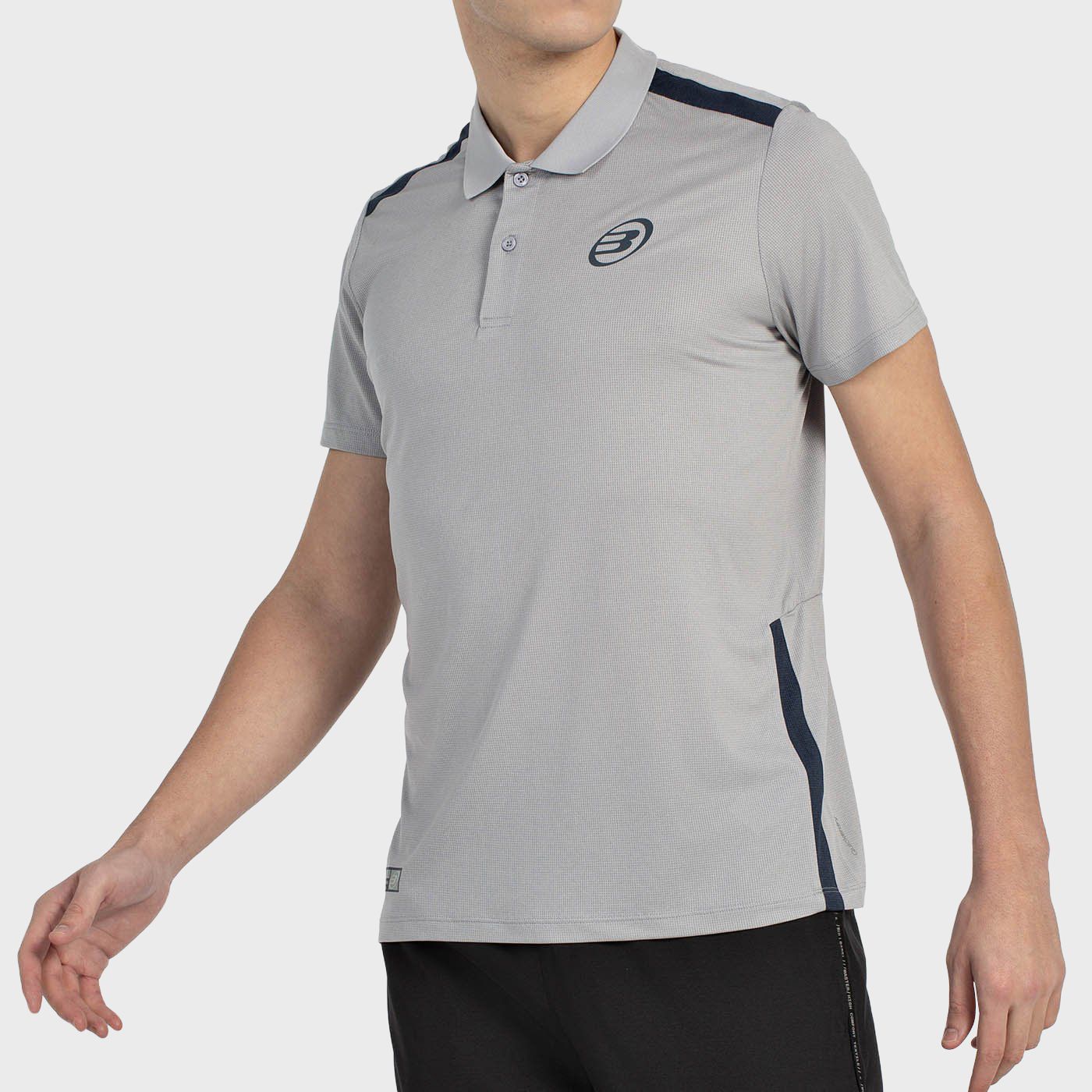POLO T-SHIRT BULLPADEL BALTO GREY MEDIUM VIGORE