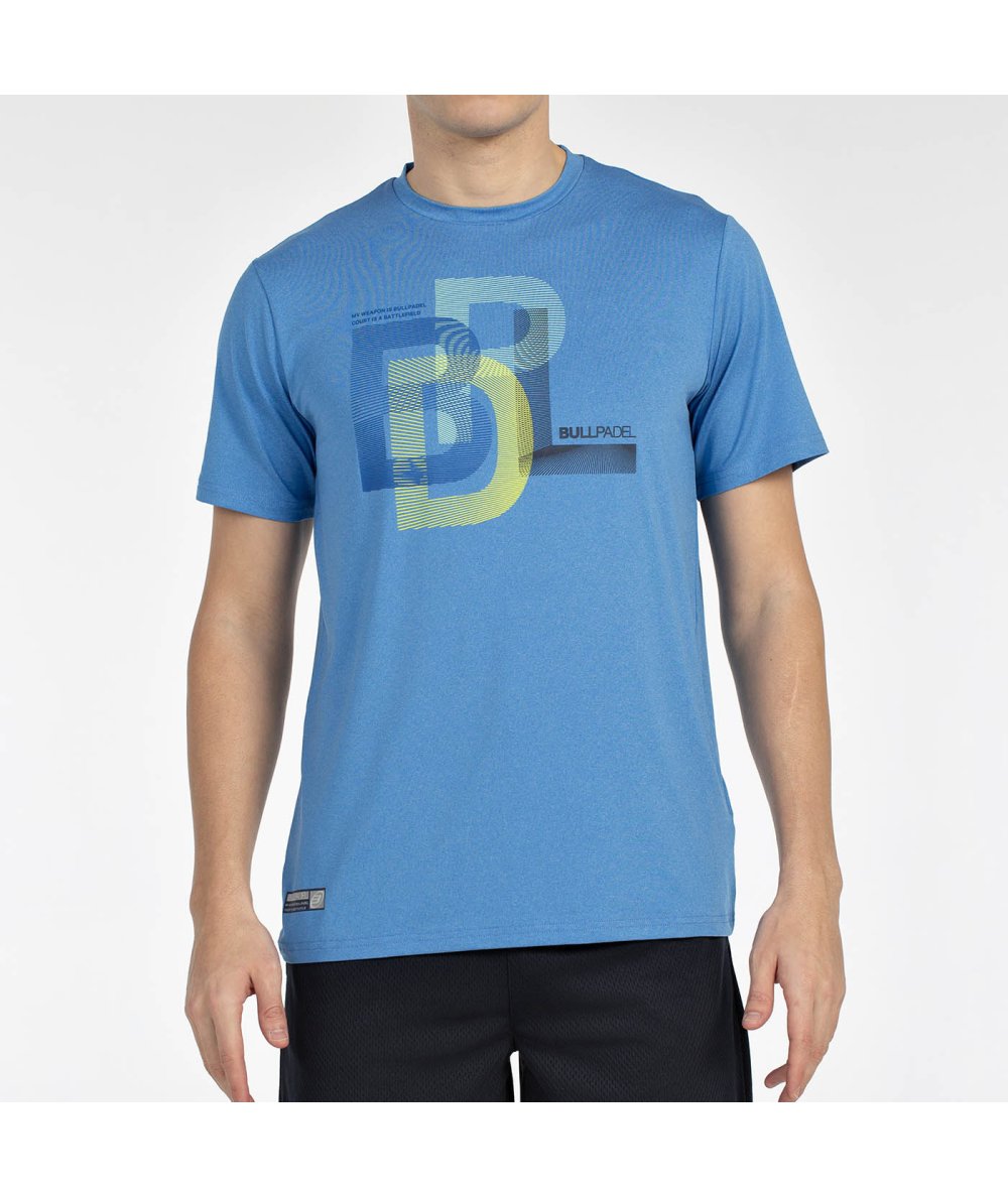 tienda de padel Madrid, tienda de padel online, tienda de padel españa, tienda de padel en linea, CAMISETA BULLPADEL BEBAS AZUL 