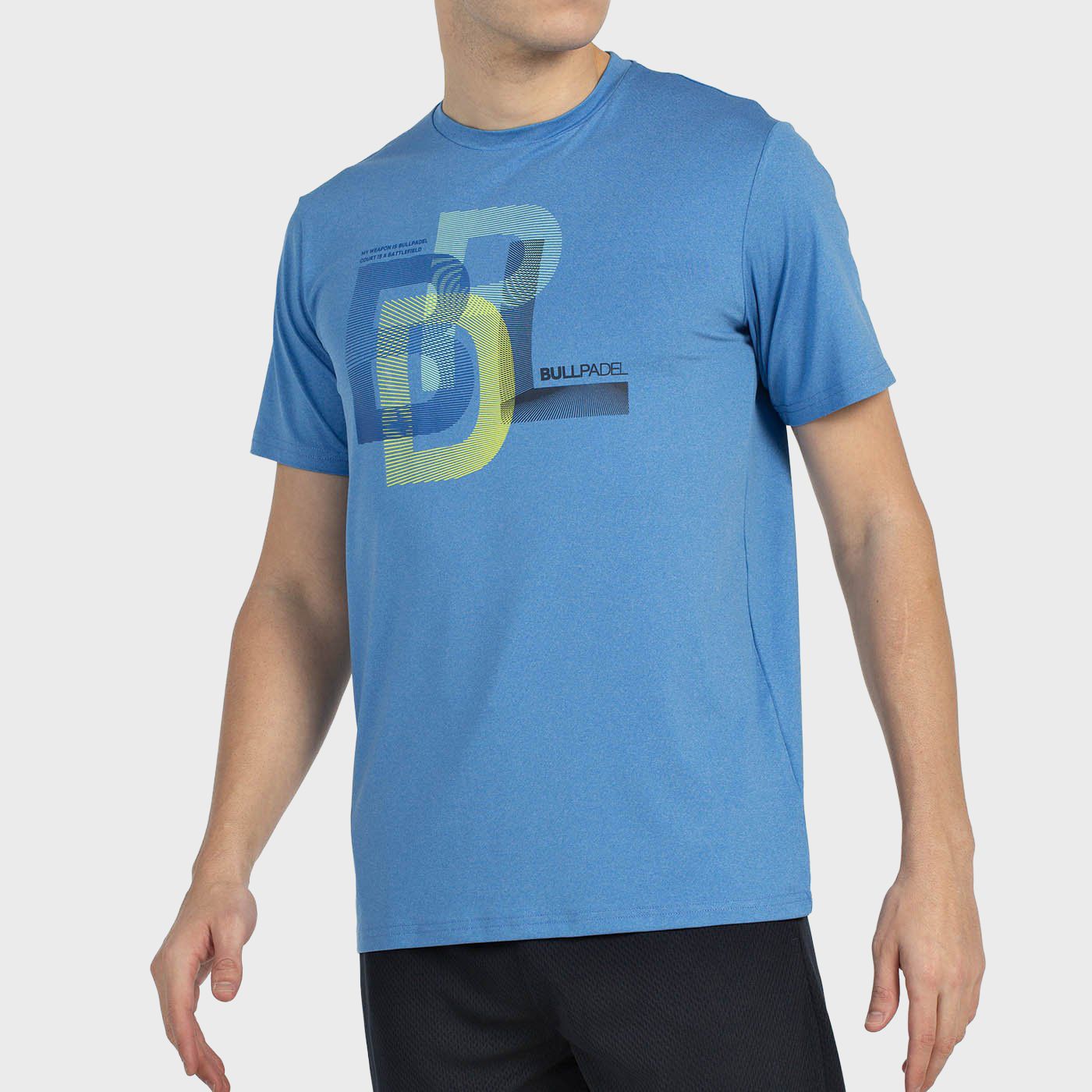 tienda de padel Madrid, tienda de padel online, tienda de padel españa, tienda de padel en linea, CAMISETA BULLPADEL BEBAS AZUL 