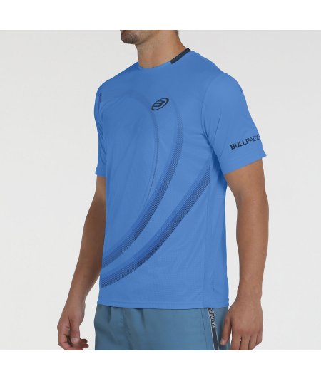 tienda de padel Madrid, tienda de padel online, tienda de padel españa, tienda de padel en linea, CAMISETA BULLPADEL BEQUE AZUL 