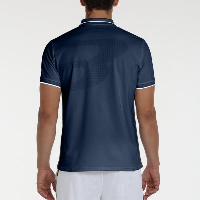 tienda de padel Madrid, tienda de padel online, tienda de padel españa, tienda de padel en linea, POLO BULLPADEL LEIRO 25V AZUL 