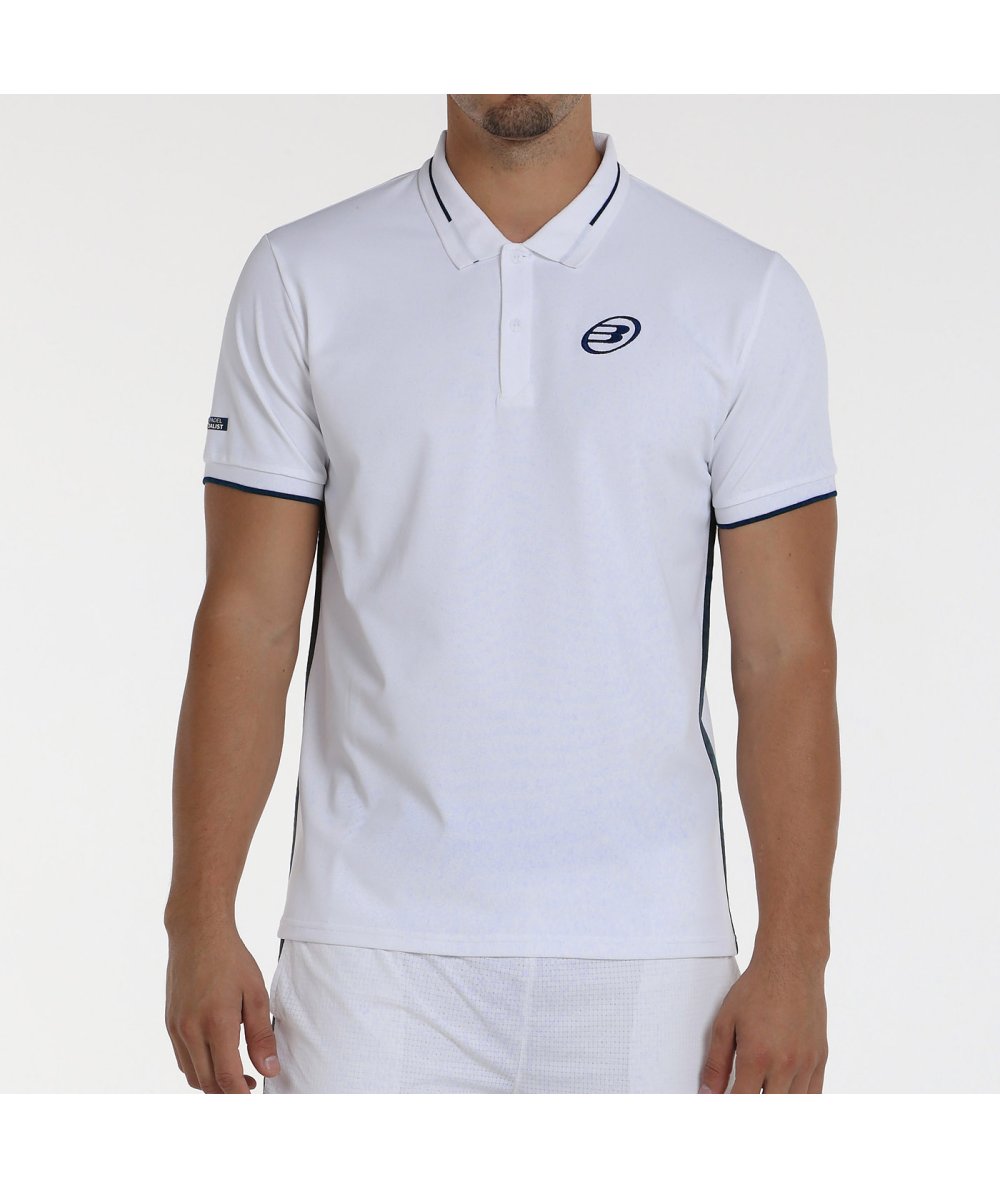 tienda de padel Madrid, tienda de padel online, tienda de padel españa, tienda de padel en linea, POLO BULLPADEL LEIRO 25V BLANC