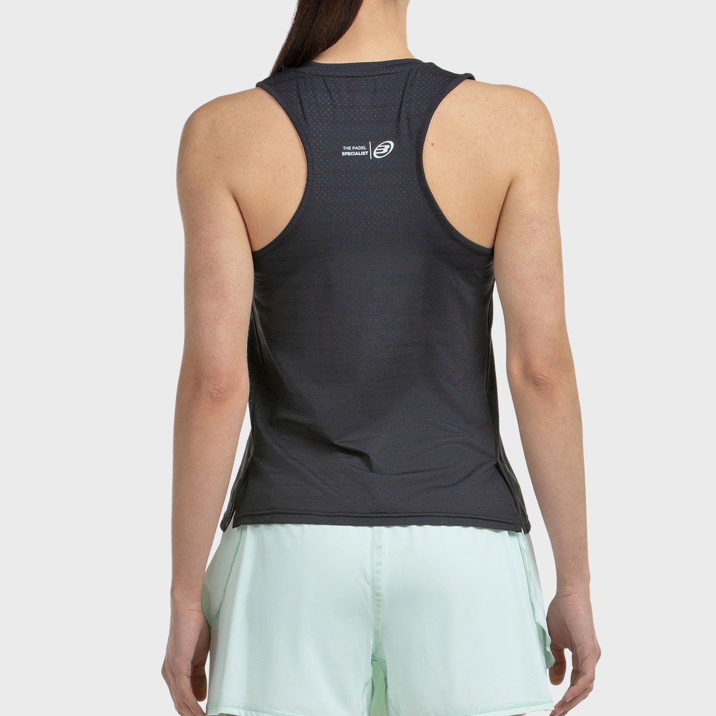 T-SHIRT BULLPADEL ADIES BLACK TWO-TONE FABRIC