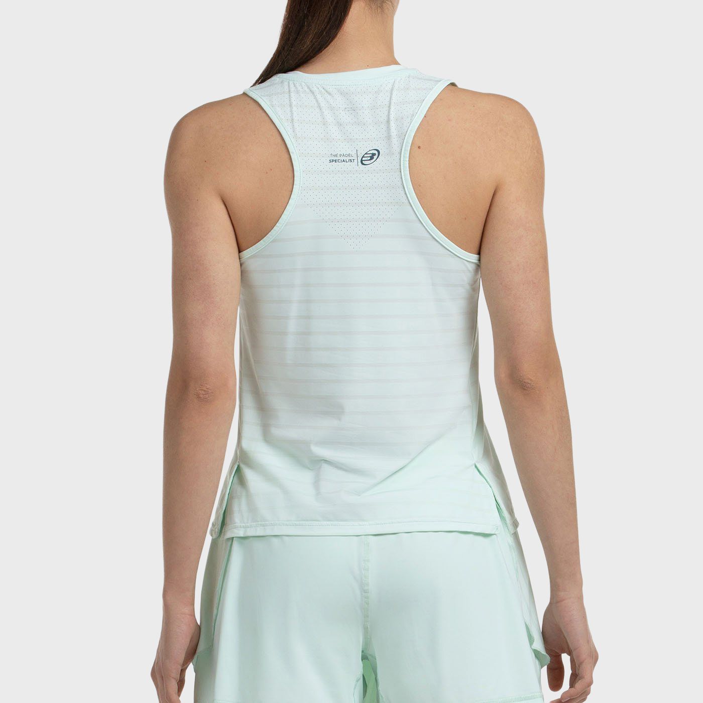 T-SHIRT BULLPADEL ADIES TISSU BICOLORE VERT D'EAU