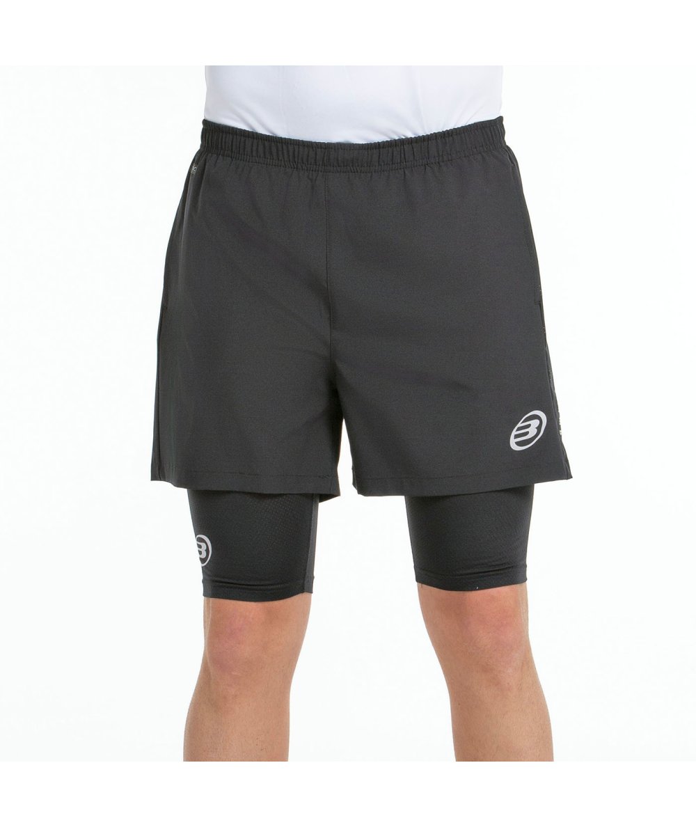 tienda de padel Madrid, tienda de padel online, tienda de padel españa, tienda de padel en linea, SHORT BULLPADEL META NEGRO