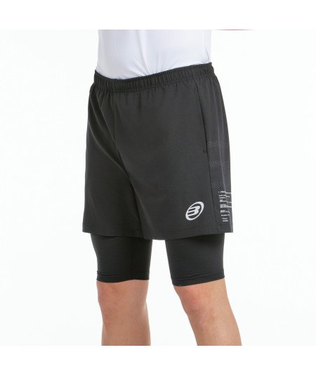 tienda de padel Madrid, tienda de padel online, tienda de padel españa, tienda de padel en linea, SHORT BULLPADEL META NEGRO