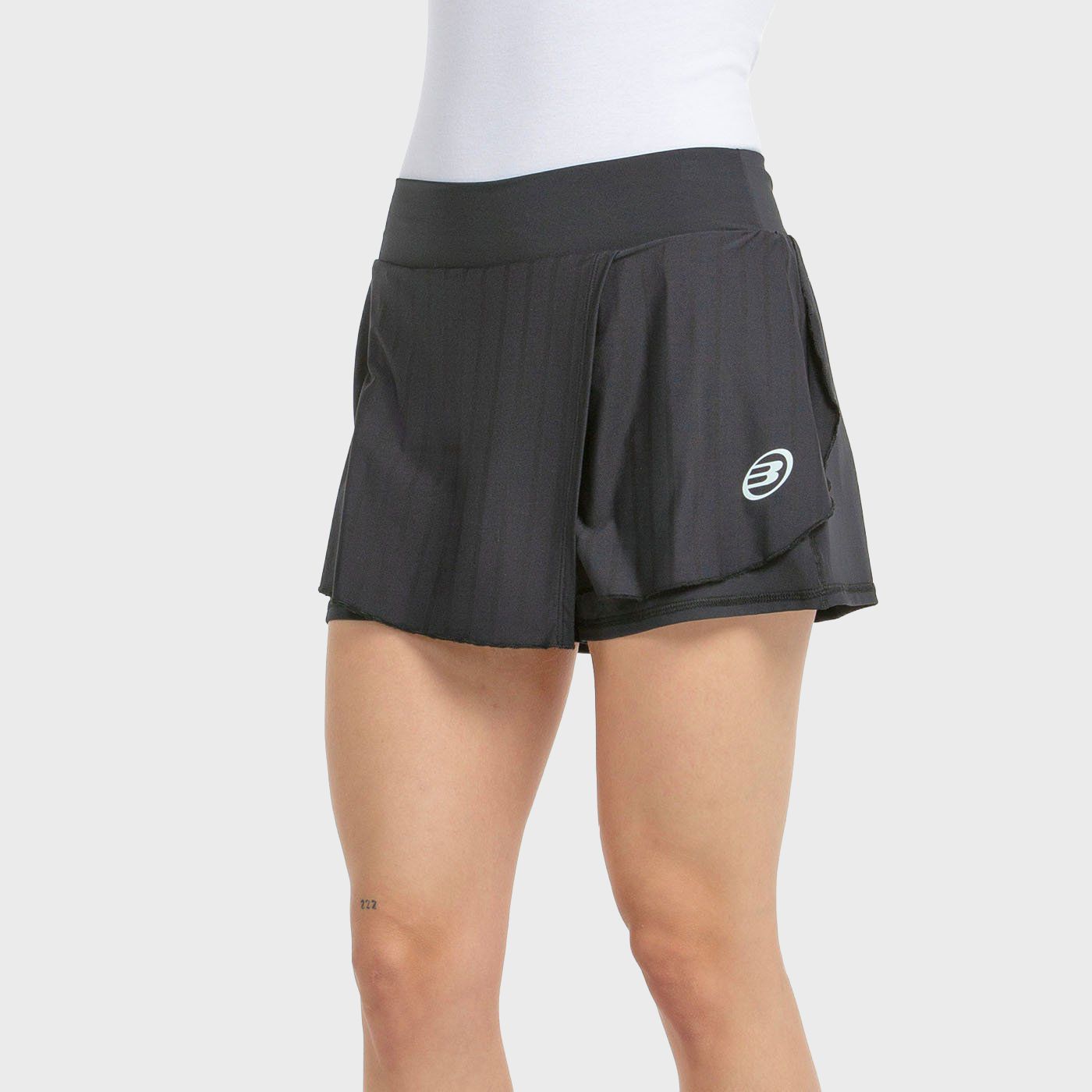 JUPE BULLPADEL ADRAR NOIRE TISSU BICOLORE