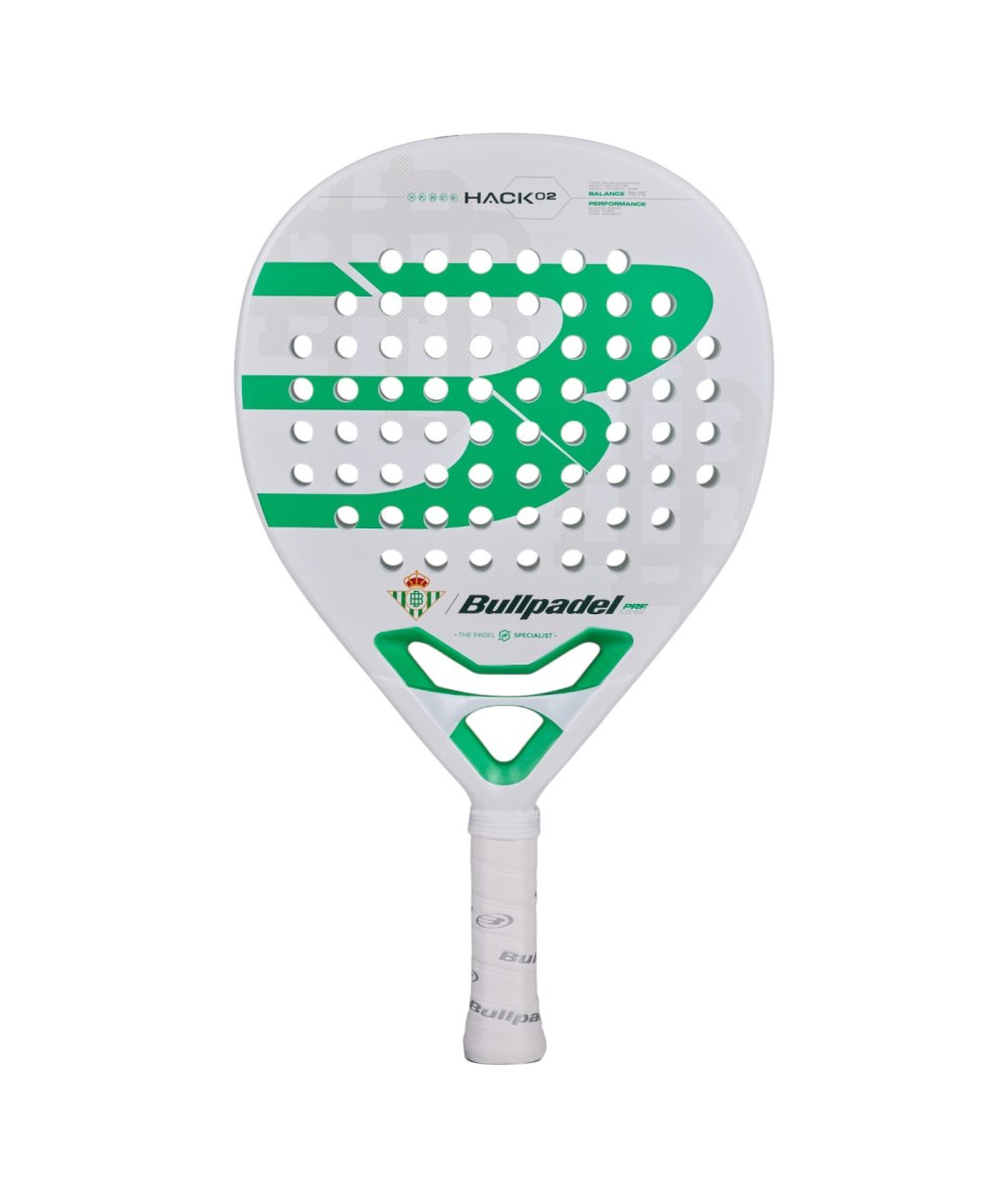 tienda de padel Madrid, tienda de padel online, tienda de padel españa, tienda de padel en linea, PALA BULLPADEL HACK 02 BETIS