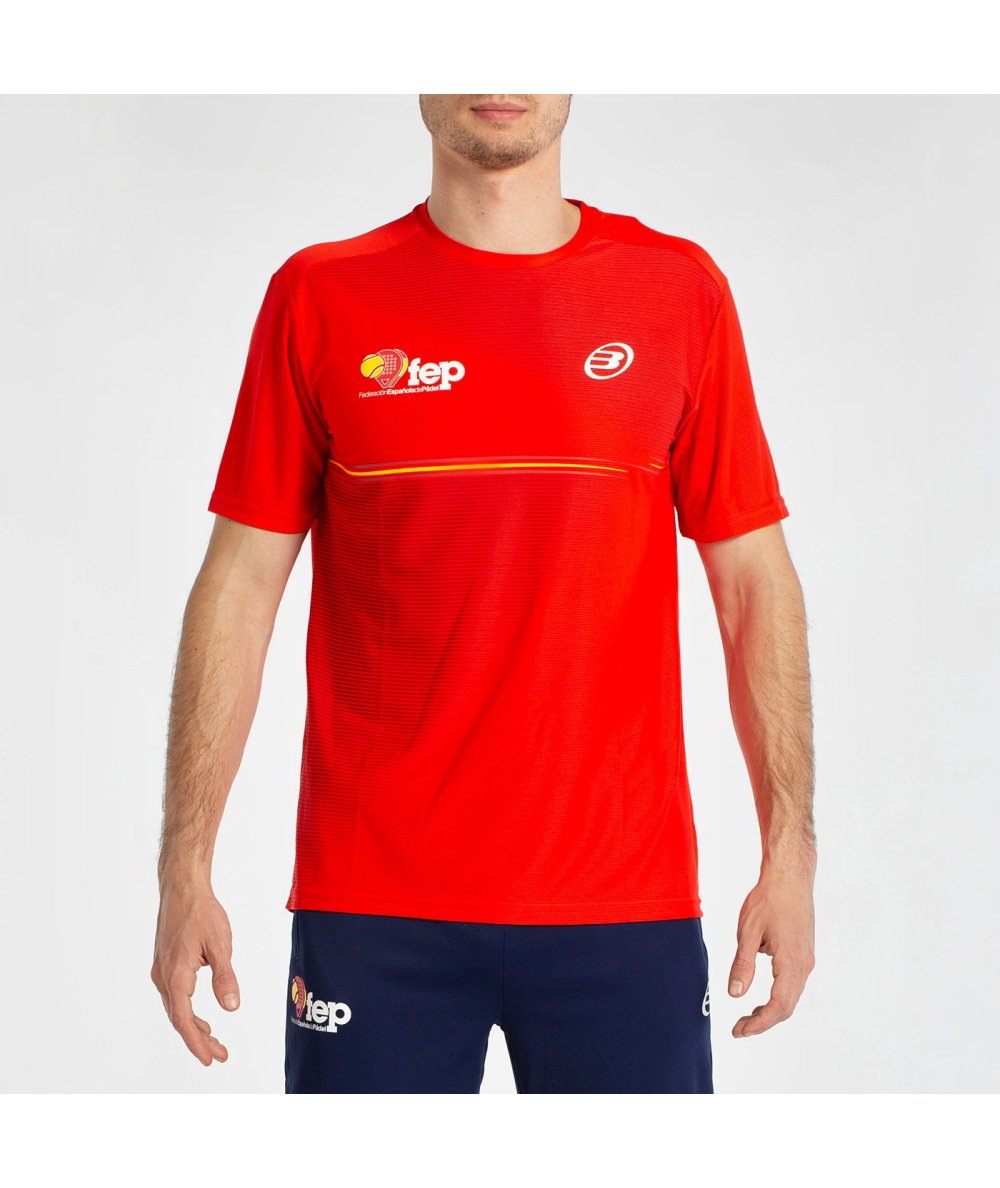 tienda de padel Madrid, tienda de padel online, tienda de padel españa, tienda de padel en linea, CAMISETA BULLPADEL FANG ROJO