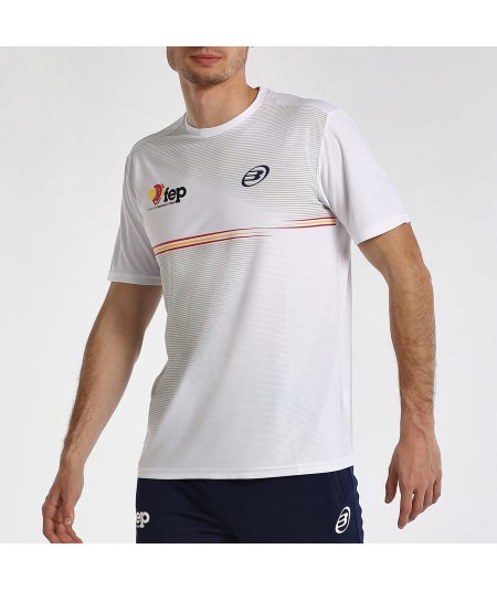 tienda de padel Madrid, tienda de padel online, tienda de padel españa, tienda de padel en linea, CAMISETA BULLPADEL FANG BLANCO