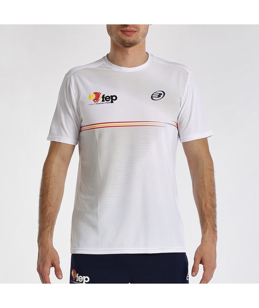 tienda de padel Madrid, tienda de padel online, tienda de padel españa, tienda de padel en linea, CAMISETA BULLPADEL FANG BLANCO