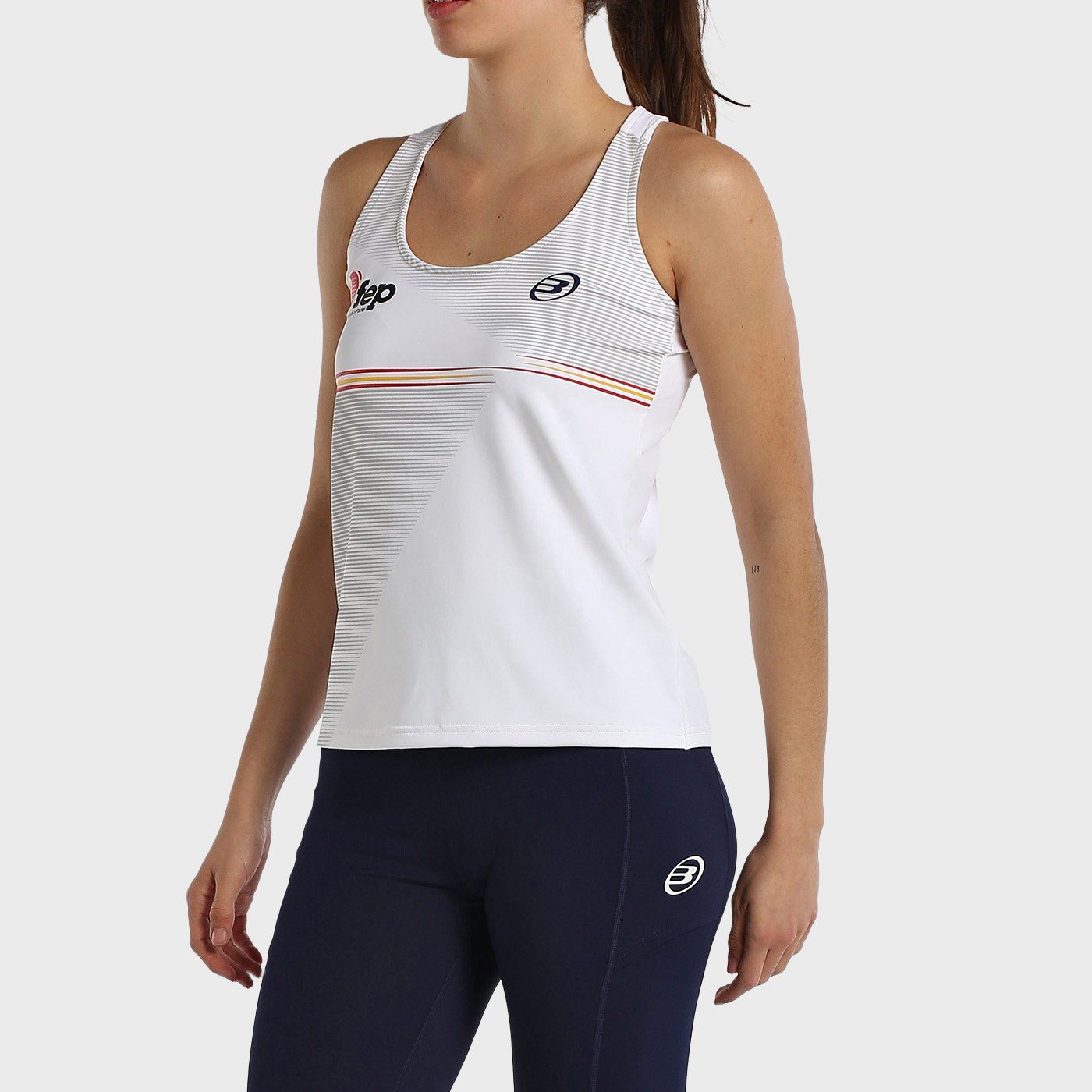 tienda de padel Madrid, tienda de padel online, tienda de padel españa, tienda de padel en linea, CAMISETA BULLPADEL FUNI BLANCO