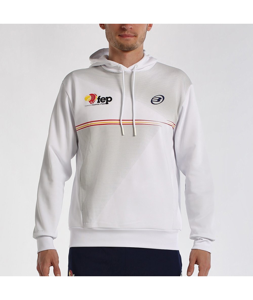 tienda de padel Madrid, tienda de padel online, tienda de padel españa, tienda de padel en linea, SUDADERA BULLPADEL FORCA BLANC