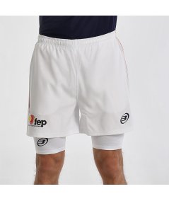 tienda de padel Madrid, tienda de padel online, tienda de padel españa, tienda de padel en linea, SHORT BULLPADEL FRAGOSA BLANCO