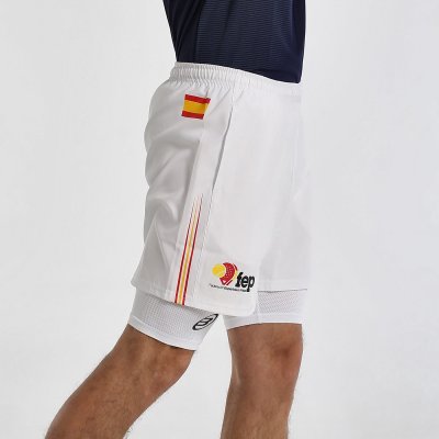 tienda de padel Madrid, tienda de padel online, tienda de padel españa, tienda de padel en linea, SHORT BULLPADEL FRAGOSA BLANCO