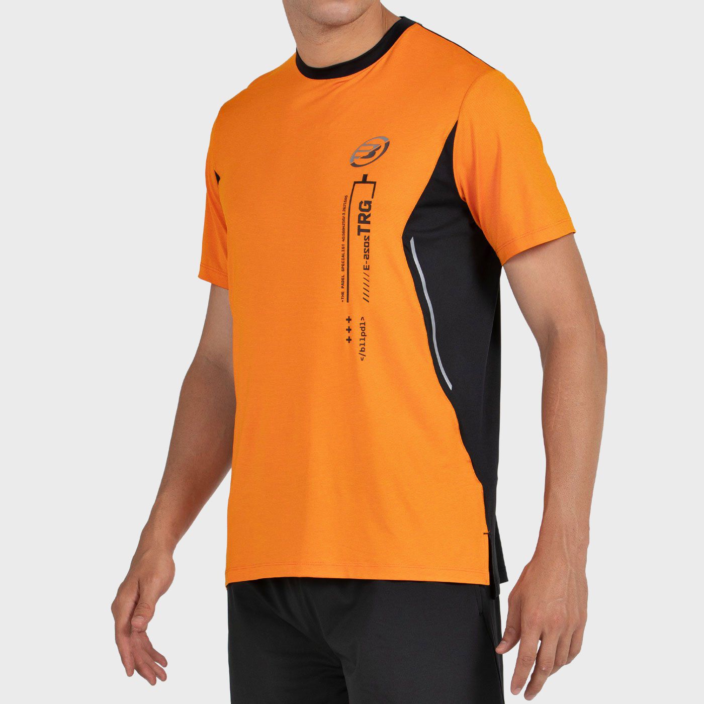 T-SHIRT BULLPADEL BECERRE ORANGE TISSU BICOLORE