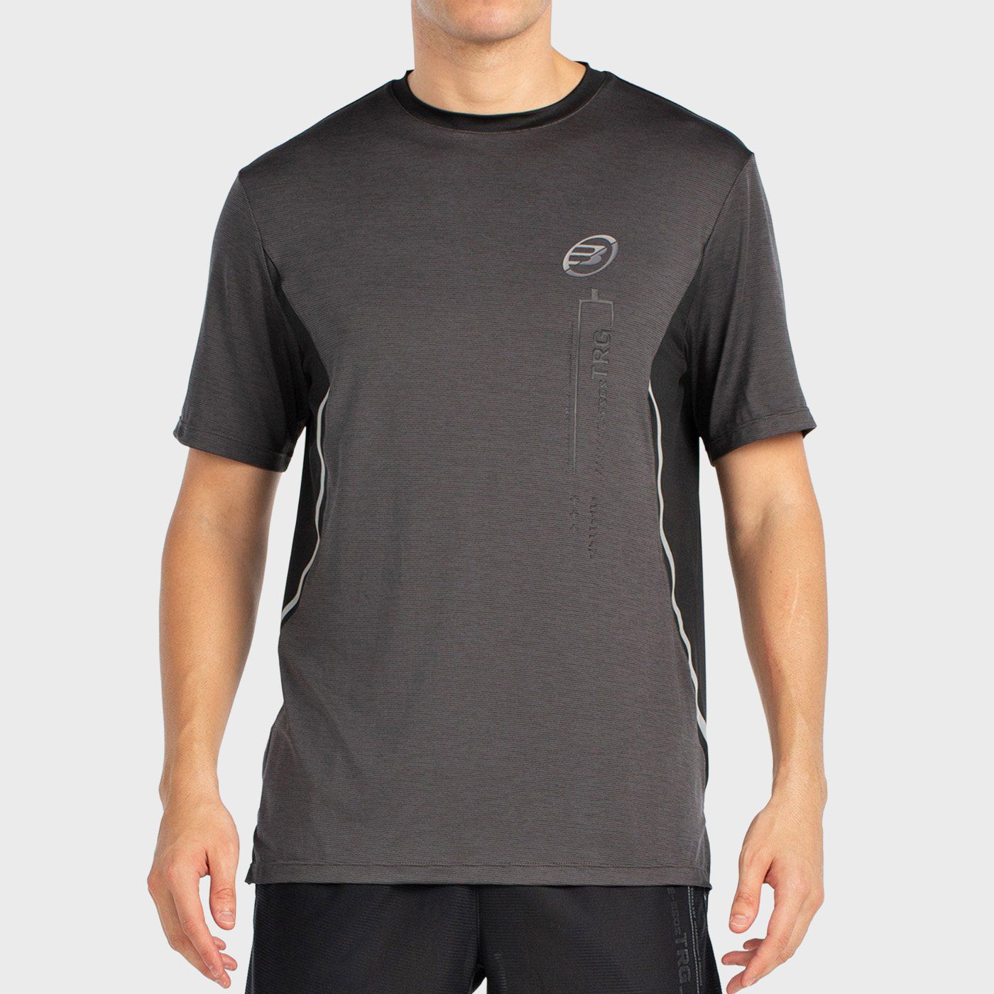 T-SHIRT BULLPADEL BECERRE NOIR TISSU BICOLORE