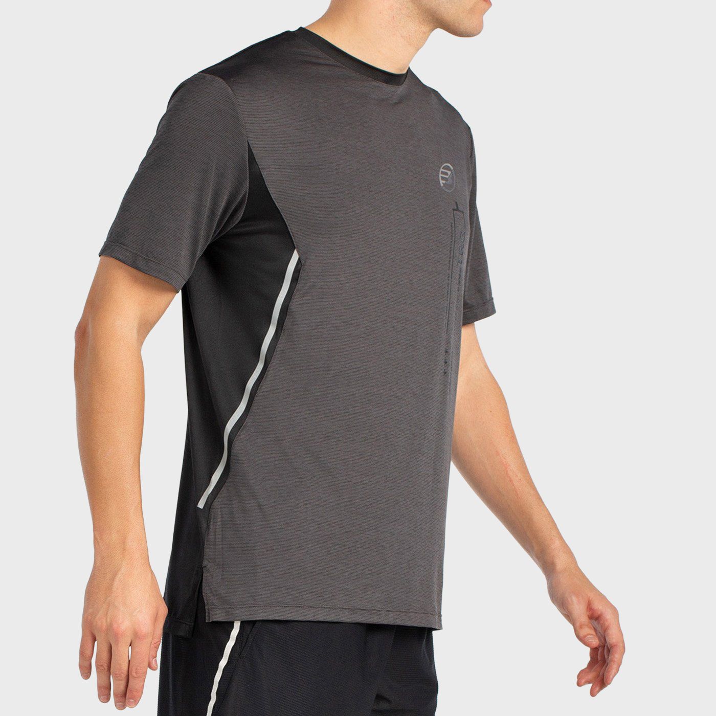 T-SHIRT BULLPADEL BECERRE NERO TESSUTO BICOLORE