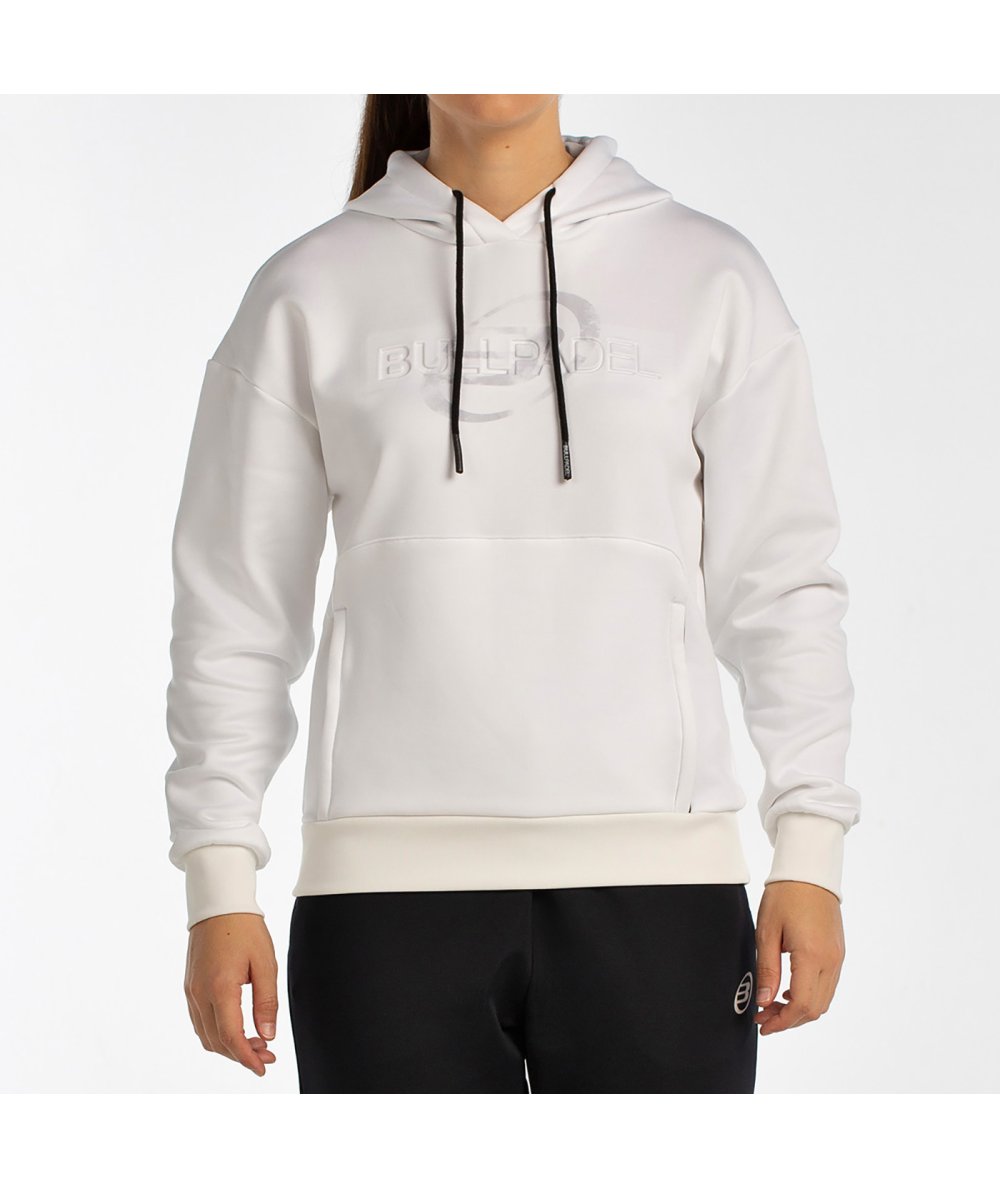 tienda de padel Madrid, tienda de padel online, tienda de padel españa, tienda de padel en linea, SUDADERA BULLPADEL BEFAS BLANC