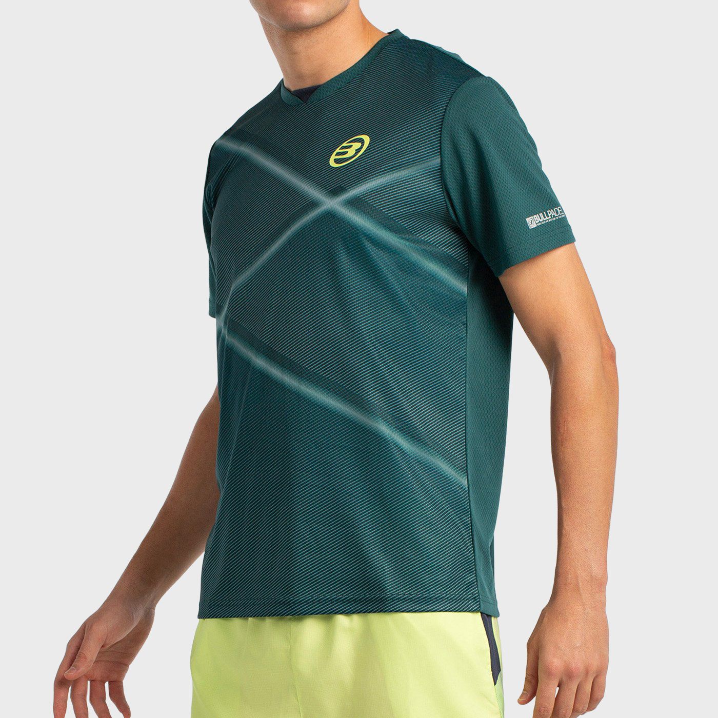 tienda de padel Madrid, tienda de padel online, tienda de padel españa, tienda de padel en linea, CAMISETA BULLPADEL LADRA VERDE