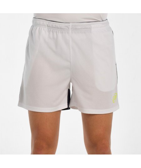 tienda de padel Madrid, tienda de padel online, tienda de padel españa, tienda de padel en linea, SHORT BULLPADEL LARACHA  BLANC
