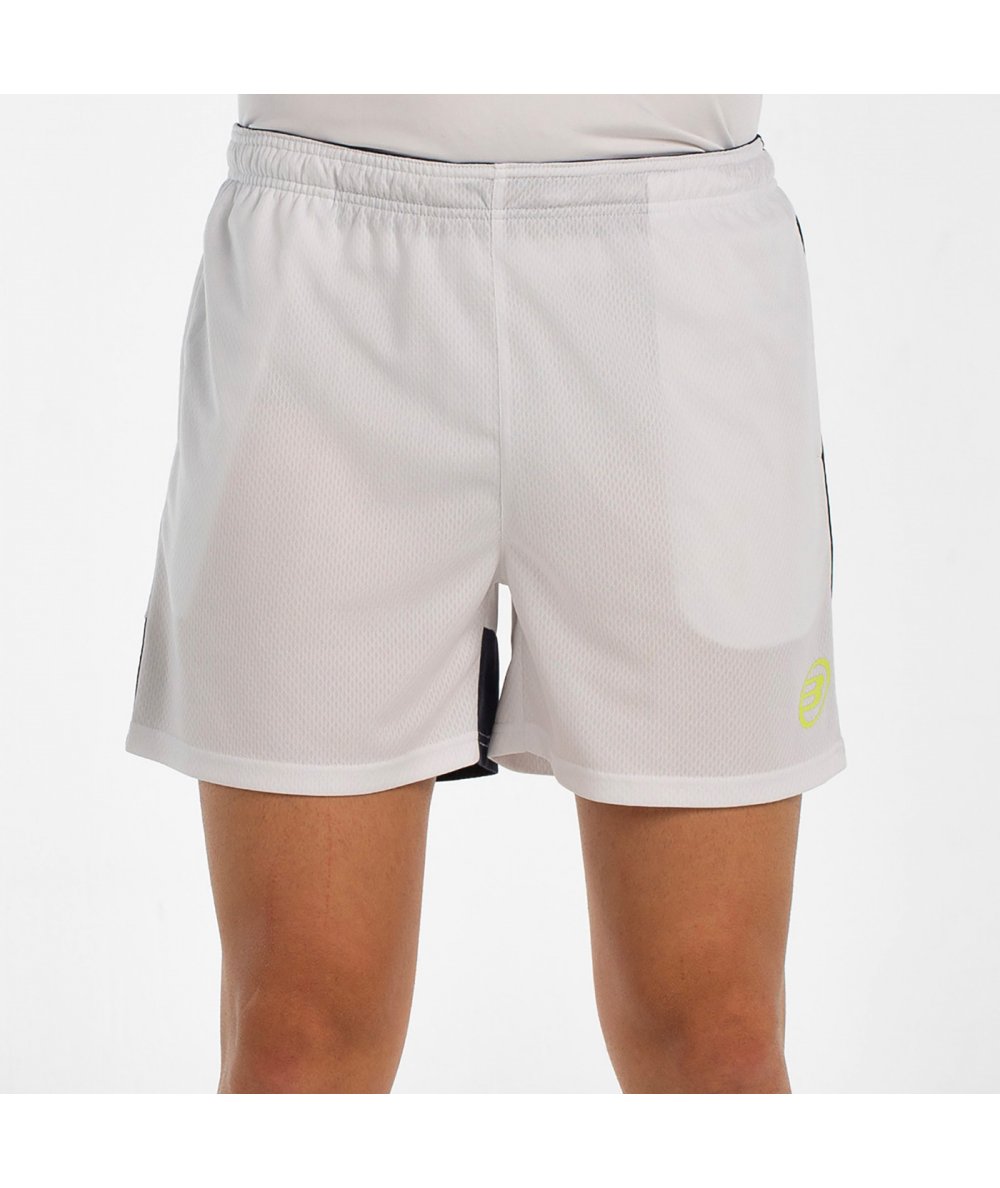 tienda de padel Madrid, tienda de padel online, tienda de padel españa, tienda de padel en linea, SHORT BULLPADEL LARACHA  BLANC