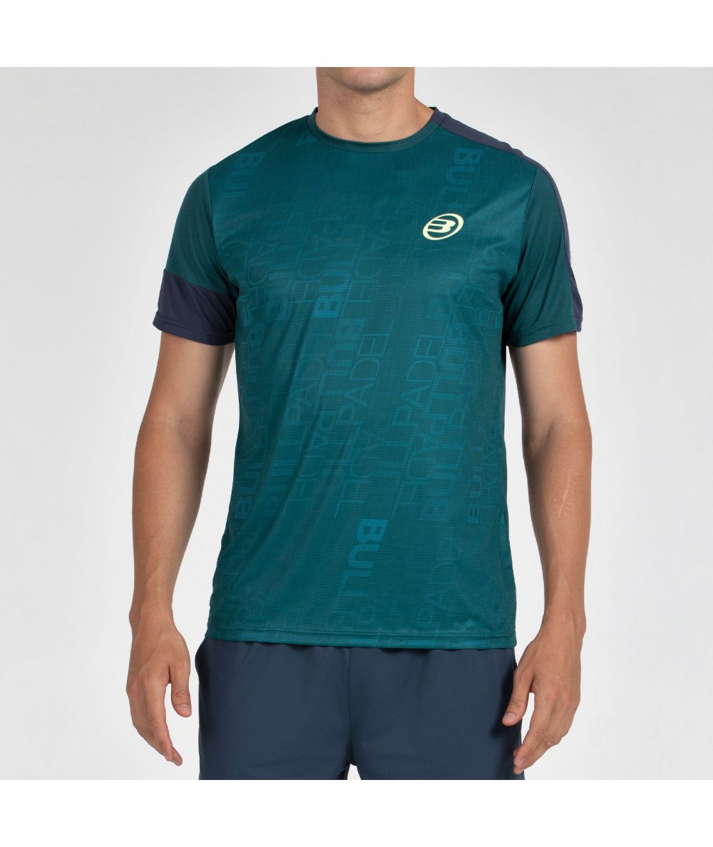 tienda de padel Madrid, tienda de padel online, tienda de padel españa, tienda de padel en linea, CAMISETA BULLPADEL LEIDO VERDE