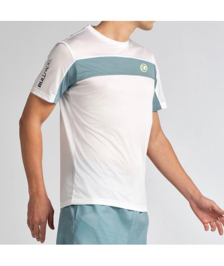 tienda de padel Madrid, tienda de padel online, tienda de padel españa, tienda de padel en linea, CAMISETA BULLPADEL LIBIO BLANC