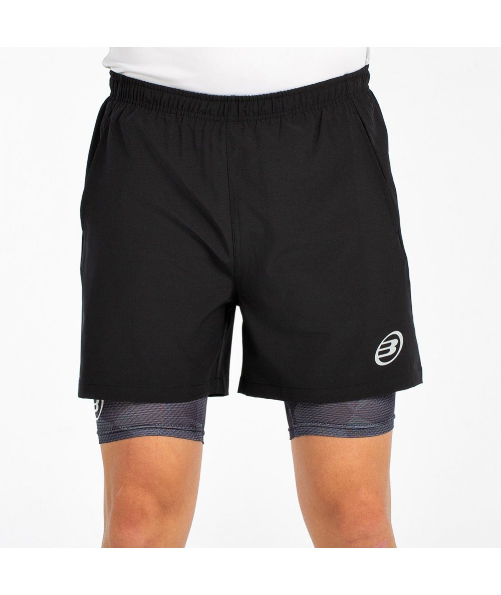 tienda de padel Madrid, tienda de padel online, tienda de padel españa, tienda de padel en linea, SHORT BULLPADEL MANZAN NEGRO