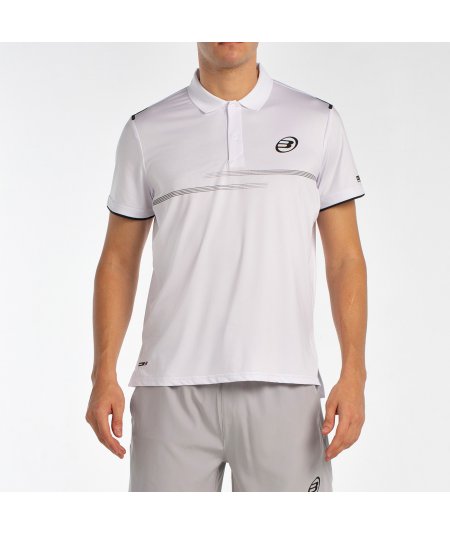 tienda de padel Madrid, tienda de padel online, tienda de padel españa, tienda de padel en linea, POLO BULLPADEL MENKAR BLANCO