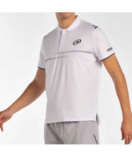 tienda de padel Madrid, tienda de padel online, tienda de padel españa, tienda de padel en linea, POLO BULLPADEL MENKAR BLANCO