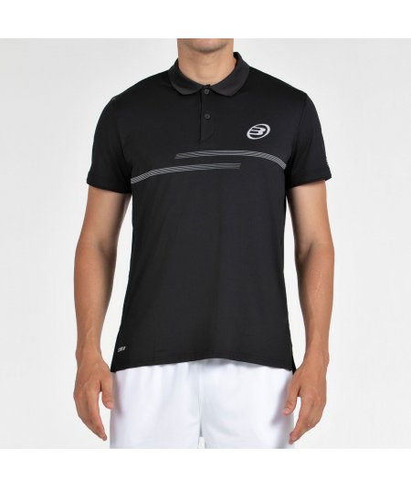 tienda de padel Madrid, tienda de padel online, tienda de padel españa, tienda de padel en linea, POLO BULLPADEL MENKAR NEGRO