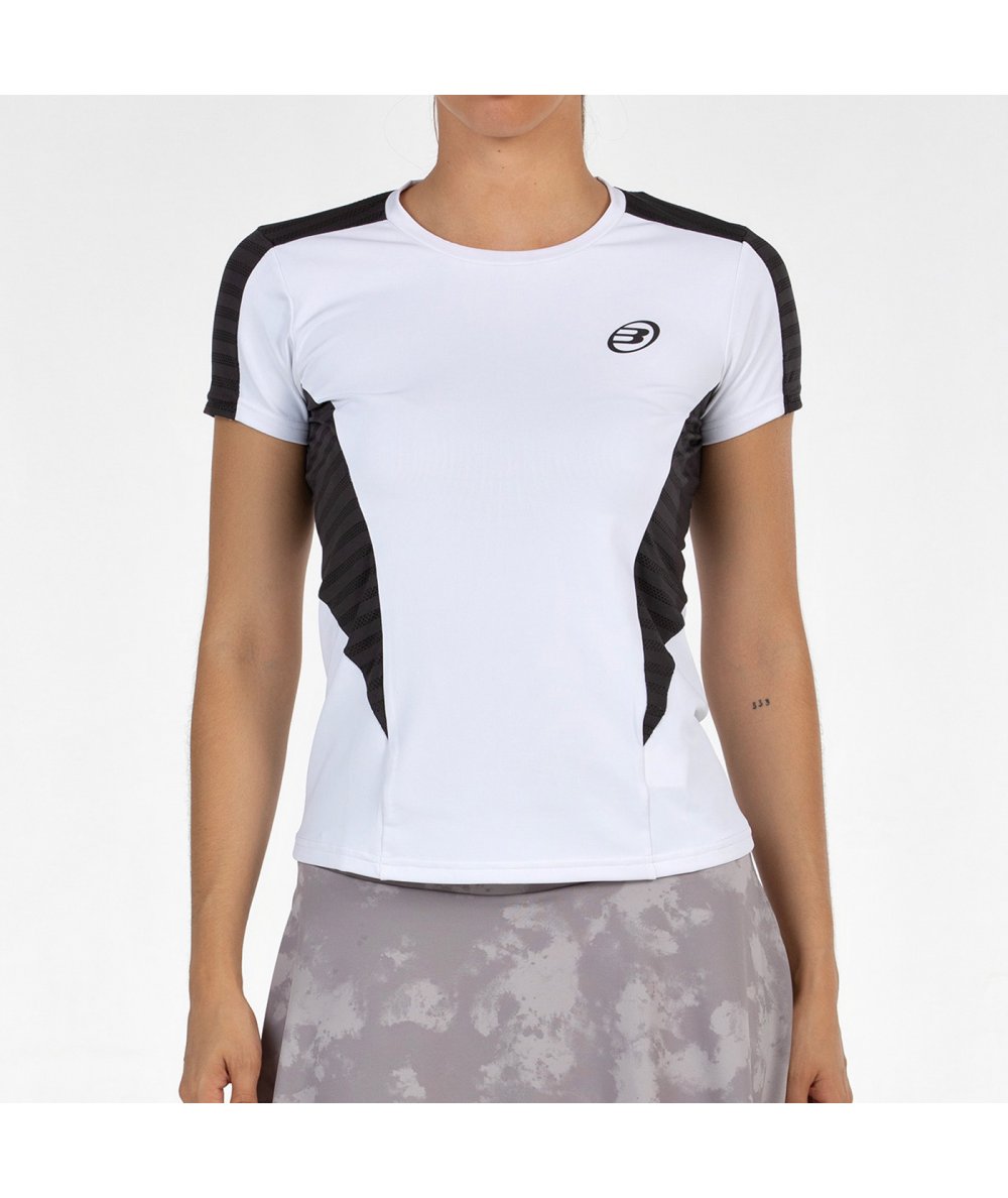 tienda de padel Madrid, tienda de padel online, tienda de padel españa, tienda de padel en linea, CAMISETA BULLPADEL DUMIA BLANC