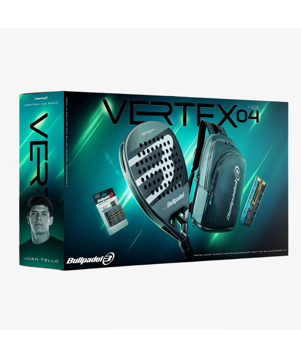 tienda de padel Madrid, tienda de padel online, tienda de padel españa, tienda de padel en linea, PACK BULLPADEL VERTEX04 MAN 25