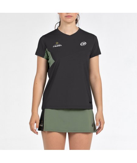 tienda de padel Madrid, tienda de padel online, tienda de padel españa, tienda de padel en linea, CAMISETA BULLPADEL PAMPAN NEGR