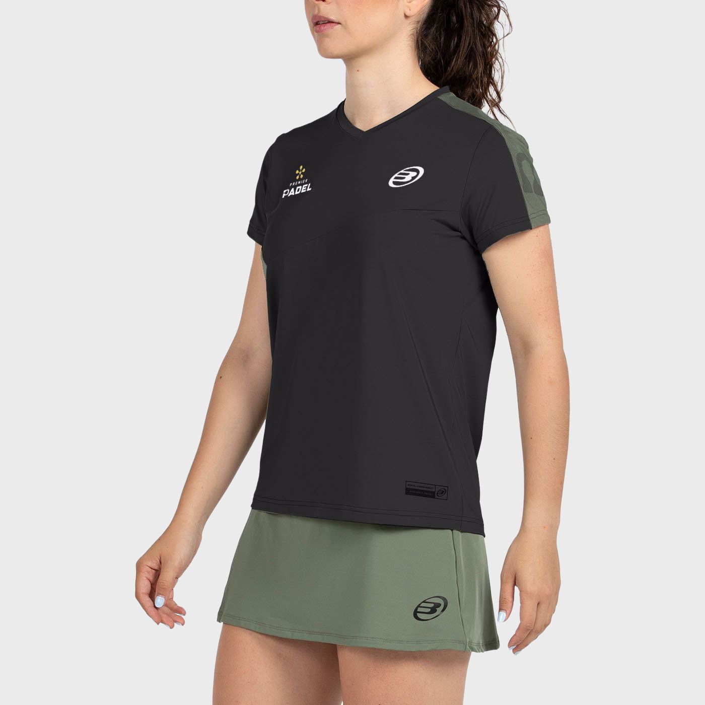 tienda de padel Madrid, tienda de padel online, tienda de padel españa, tienda de padel en linea, CAMISETA BULLPADEL PAMPAN NEGR