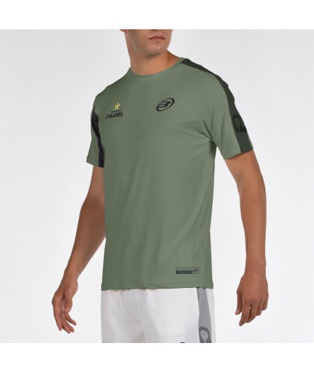 tienda de padel Madrid, tienda de padel online, tienda de padel españa, tienda de padel en linea, CAMISETA BULLPADEL POCATE KAKI