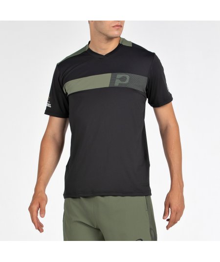 tienda de padel Madrid, tienda de padel online, tienda de padel españa, tienda de padel en linea, CAMISETA BULLPADEL PUYO NEGRO