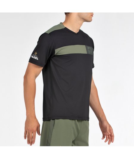 tienda de padel Madrid, tienda de padel online, tienda de padel españa, tienda de padel en linea, CAMISETA BULLPADEL PUYO NEGRO